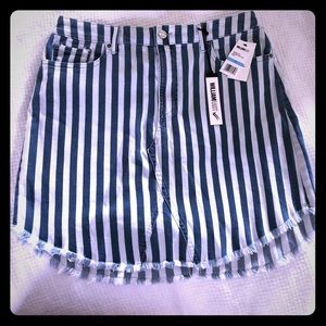 William Rast striped denim skirt